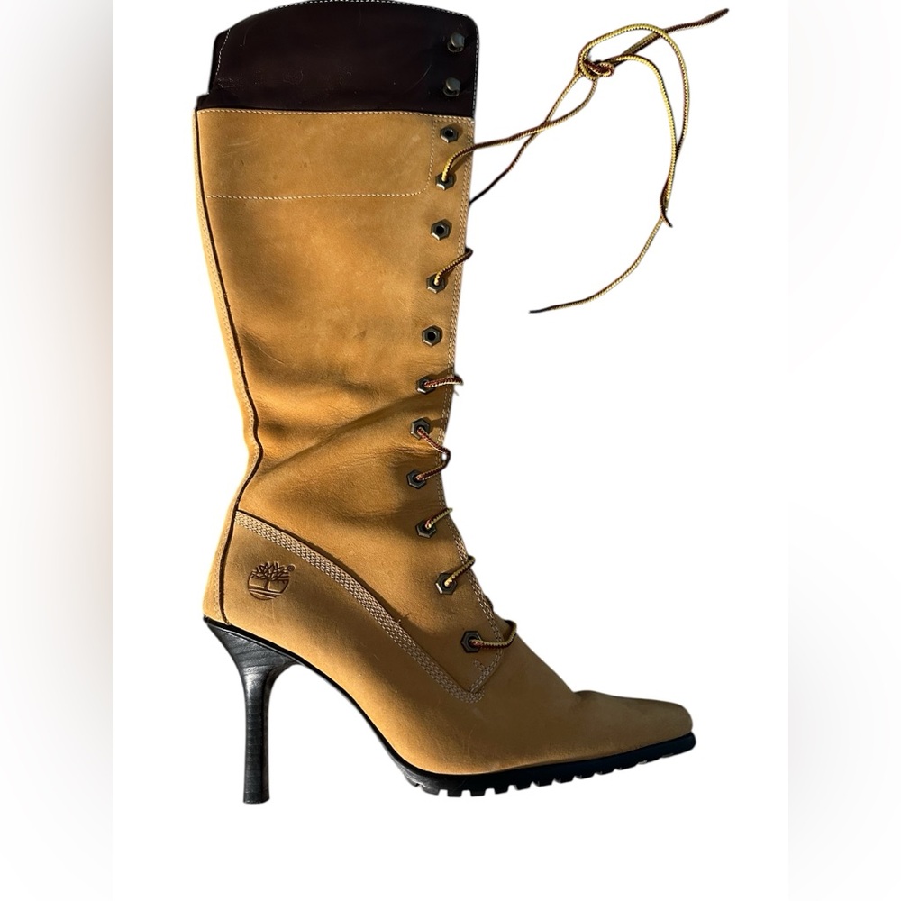 Timberland Veneda Carter Leather-Trimmed Nubuck Knee
Boots - Brown - Picture 3 of 16